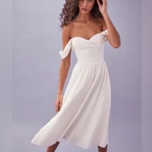 Reformation Violet Dress in Ivory